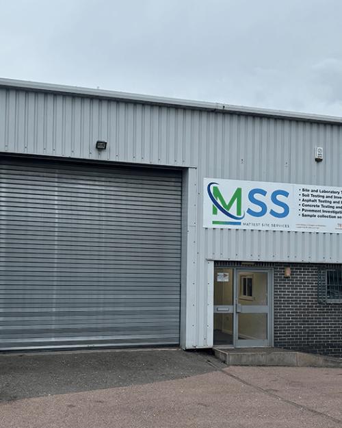 MSS Derby office exterior at MATtest Site Services Midlands location