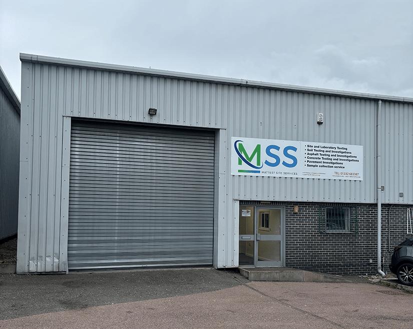 MSS Derby office exterior at MATtest Site Services Midlands location