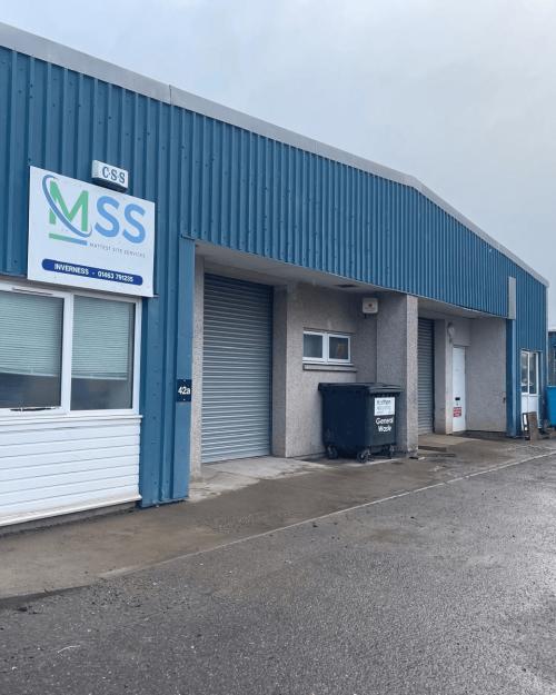 MSS Inverness office exterior at Mattest Site Services Scotland location